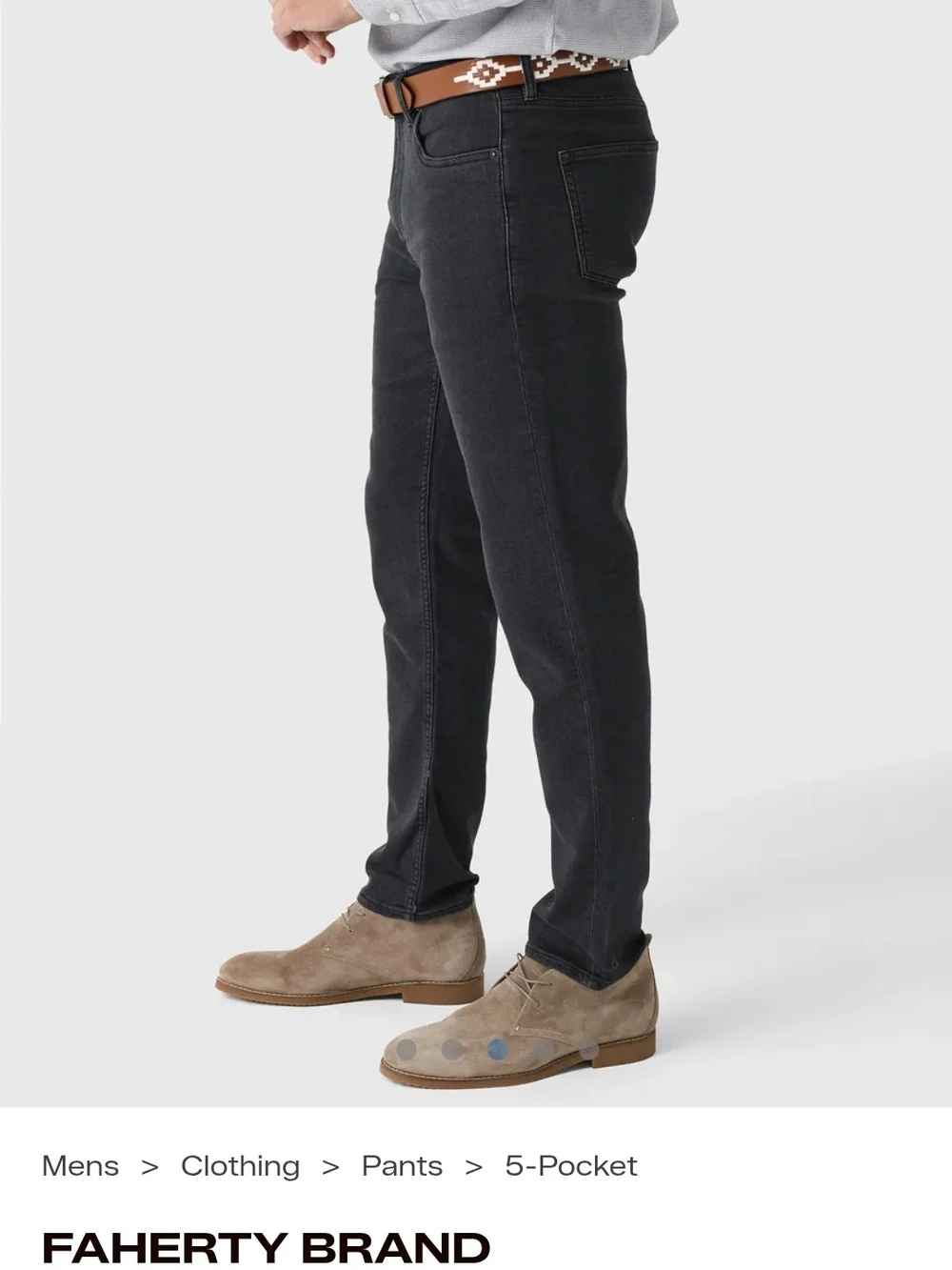 Slim Straight Jeans in Black for Men